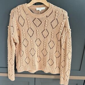 Loft Camel Knit Sweater • S